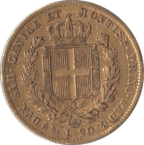 1840 GOLD 20 LIRA ITALY - Gold World Coins - Cambridgeshire Coins