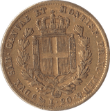 1840 GOLD 20 LIRA ITALY - Gold World Coins - Cambridgeshire Coins