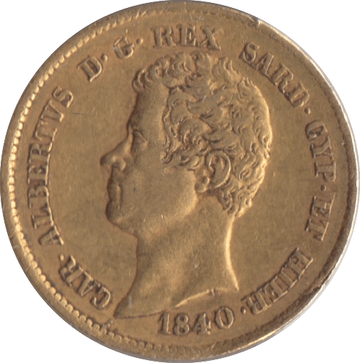 1840 GOLD 20 LIRA ITALY - Gold World Coins - Cambridgeshire Coins