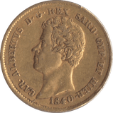 1840 GOLD 20 LIRA ITALY - Gold World Coins - Cambridgeshire Coins