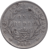 1840 INDIAN SILVER ONE RUPEE - SILVER WORLD COINS - Cambridgeshire Coins