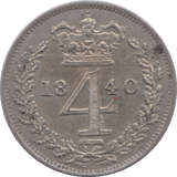 1840 MAUNDY FOURPENCE ( EF ) - Maundy Coins - Cambridgeshire Coins