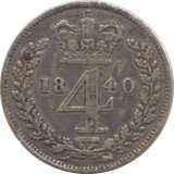 1840 MAUNDY FOURPENCE ( VF ) - Maundy Coins - Cambridgeshire Coins
