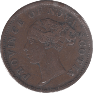 1840 NOVA SCOTIA ONE PENNY TOKEN - WORLD COINS - Cambridgeshire Coins