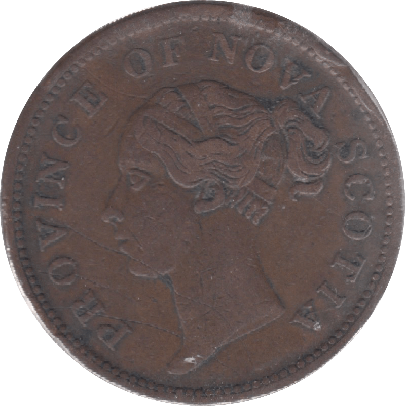 1840 NOVA SCOTIA ONE PENNY TOKEN - WORLD COINS - Cambridgeshire Coins