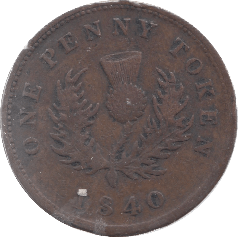 1840 NOVA SCOTIA ONE PENNY TOKEN - WORLD COINS - Cambridgeshire Coins