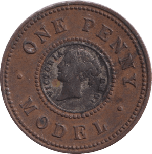 1840 ONE PENNY TOY MONEY - TOY MONEY - Cambridgeshire Coins