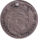 1840 SILVER 1/4 FRANCE - SILVER WORLD COINS - Cambridgeshire Coins