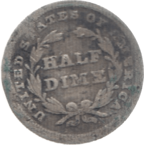 1840 SILVER HALF DIME USA - SILVER WORLD COINS - Cambridgeshire Coins