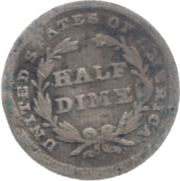1840 SILVER HALF DIME USA - SILVER WORLD COINS - Cambridgeshire Coins