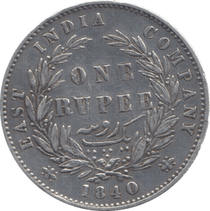 1840 SILVER ONE RUPEE INDIA - SILVER WORLD COINS - Cambridgeshire Coins