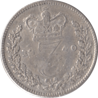 1840 SILVER THREEPENCE ( GF ) - Threepence - Cambridgeshire Coins