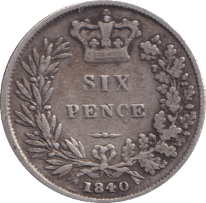 1840 SIXPENCE ( FINE ) - Sixpence - Cambridgeshire Coins
