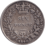 1840 SIXPENCE ( FINE ) - Sixpence - Cambridgeshire Coins