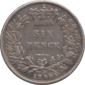 1840 SIXPENCE ( GF ) - Sixpence - Cambridgeshire Coins