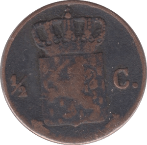 1841 1/2 CENT NETHERLANDS - WORLD COINS - Cambridgeshire Coins