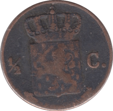 1841 1/2 CENT NETHERLANDS - WORLD COINS - Cambridgeshire Coins