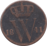 1841 1/2 CENT NETHERLANDS - WORLD COINS - Cambridgeshire Coins