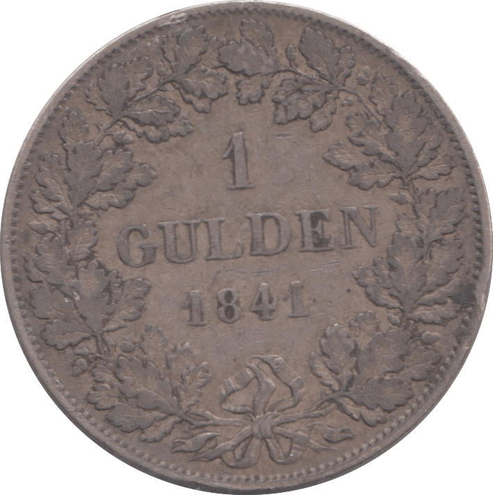 1841 BAVARIA SILVER ONE GULDEN - SILVER WORLD COINS - Cambridgeshire Coins