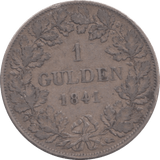1841 BAVARIA SILVER ONE GULDEN - SILVER WORLD COINS - Cambridgeshire Coins