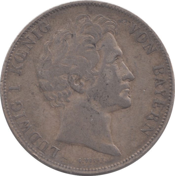 1841 BAVARIA SILVER ONE GULDEN - SILVER WORLD COINS - Cambridgeshire Coins