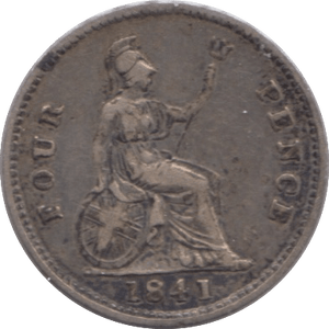 1841 FOURPENCE ( FINE ) - Fourpence - Cambridgeshire Coins