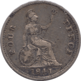 1841 FOURPENCE ( FINE ) - Fourpence - Cambridgeshire Coins