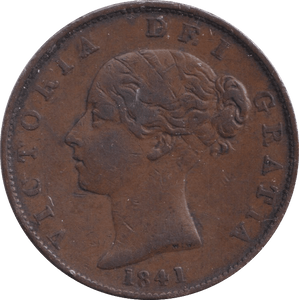 1841 HALFPENNY ( GVF ) - Halfpenny - Cambridgeshire Coins