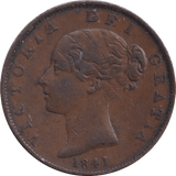 1841 HALFPENNY ( GVF ) - Halfpenny - Cambridgeshire Coins