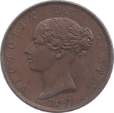 1841 HALFPENNY ( UNC ) - Halfpenny - Cambridgeshire Coins