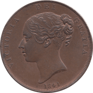 1841 PENNY ( AUNC ) 1 - Penny - Cambridgeshire Coins