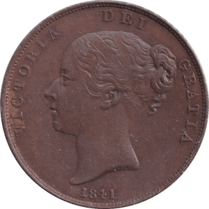 1841 PENNY ( AUNC ) - Penny - Cambridgeshire Coins