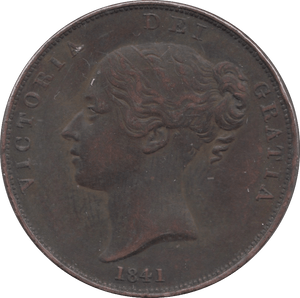 1841 PENNY ( EF ) 1 - Penny - Cambridgeshire Coins