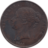 1841 PENNY ( EF ) - Penny - Cambridgeshire Coins