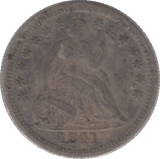 1841 SILVER HALF DIME USA - SILVER WORLD COINS - Cambridgeshire Coins