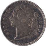1841 SILVER INDIA TWO ANNAS - SILVER WORLD COINS - Cambridgeshire Coins