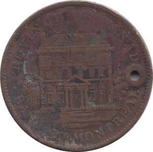 1842 CANADA PENNY BANK TOKEN - PENNY TOKEN - Cambridgeshire Coins