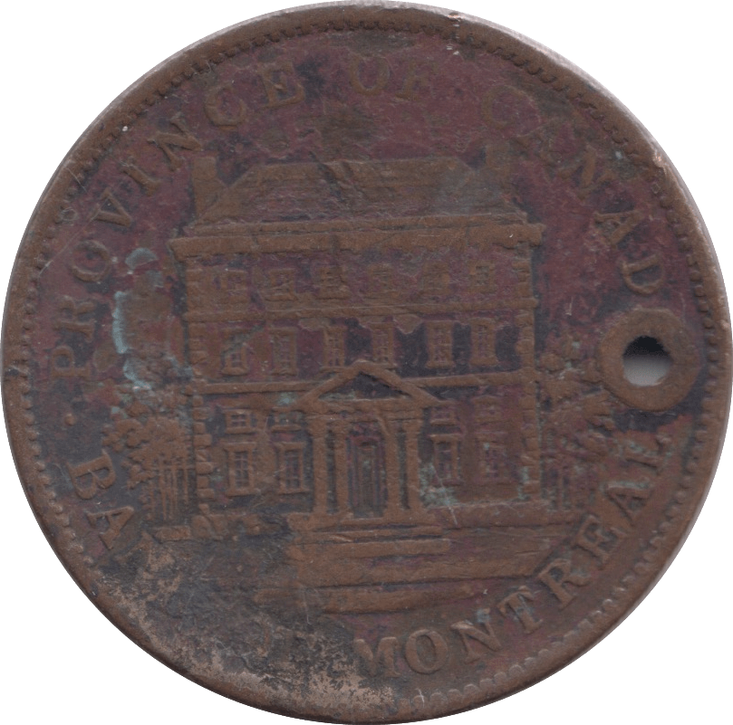 1842 CANADA PENNY BANK TOKEN - PENNY TOKEN - Cambridgeshire Coins