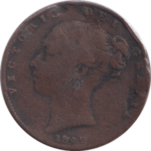 1842 FARTHING ( FAIR ) - Farthing - Cambridgeshire Coins