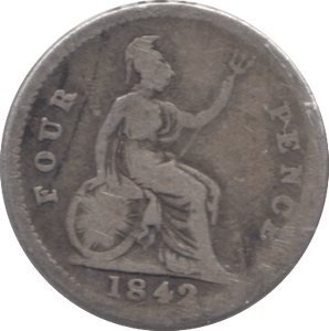 1842 FOURPENCE ( FAIR ) 8 - Fourpence - Cambridgeshire Coins