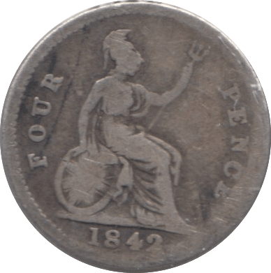 1842 FOURPENCE ( FAIR ) 8 - Fourpence - Cambridgeshire Coins