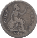 1842 FOURPENCE ( FAIR ) 8 - Fourpence - Cambridgeshire Coins