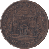 1842 HALFPENNY TOKEN BANK OF MONTREAL - HALFPENNY TOKEN - Cambridgeshire Coins