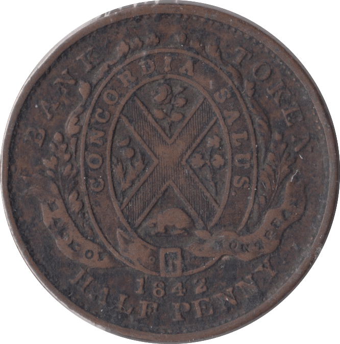 1842 HALFPENNY TOKEN BANK OF MONTREAL - HALFPENNY TOKEN - Cambridgeshire Coins