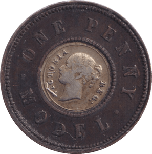 1842 ONE PENNY TOY MONEY - TOY MONEY - Cambridgeshire Coins