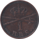 1842 SHILLING DENMARK - WORLD COINS - Cambridgeshire Coins