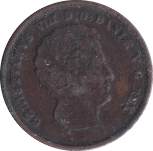 1842 SHILLING DENMARK - WORLD COINS - Cambridgeshire Coins