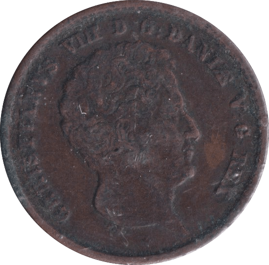 1842 SHILLING DENMARK - WORLD COINS - Cambridgeshire Coins