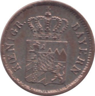 1843 BAVARIA ONE KREUZER - WORLD COINS - Cambridgeshire Coins