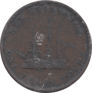 1843 CANADA ONE PENNY TOKEN - Token - Cambridgeshire Coins